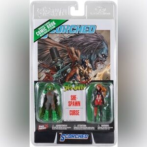 Spawn Page Punchers 2pk She Spawn and Curse 3in Action Figures with Comic New